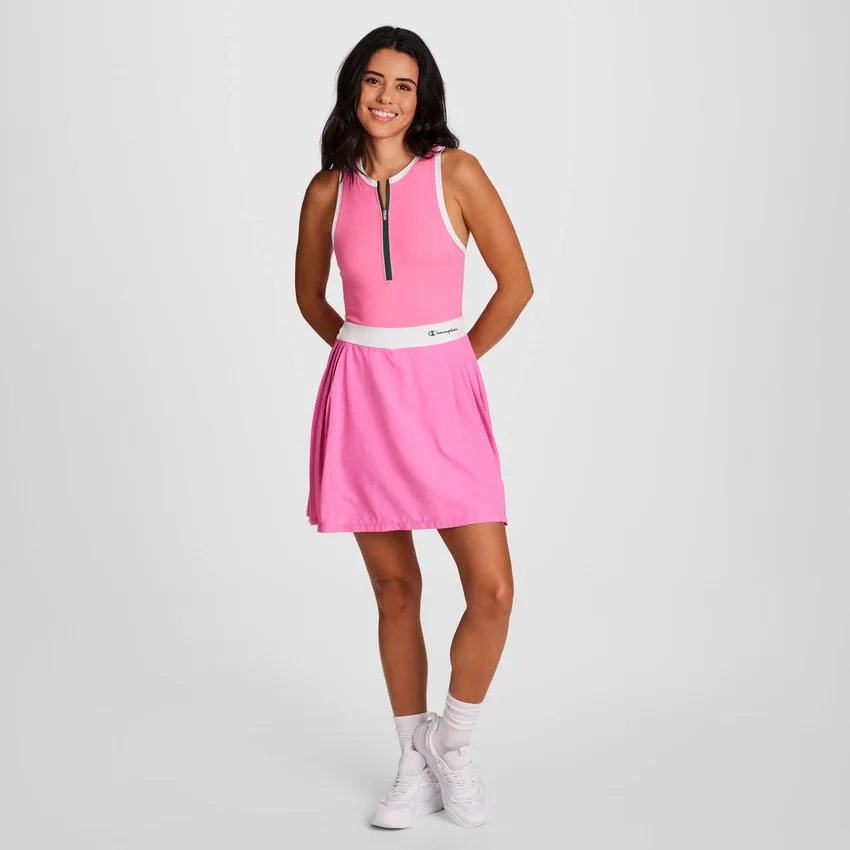Vestido de tenis Match Point, Script Logo bordado en letra cursiva